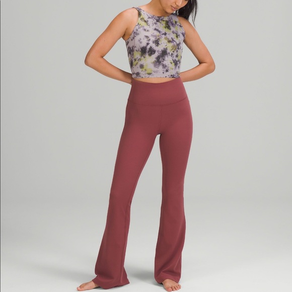 Lululemon SMOKY RED GROOVE Super High-Rise Flared Pants - Picture 1 of 5